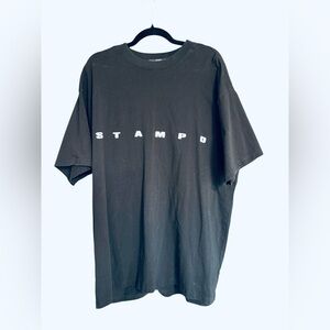 Stampd LA Black Logo Tee XL Streetwear Minimalist Oversized Graphic Shirt